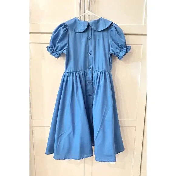 Halloween Costume Alice in Wonderland Peter Pan Wendy BLUE DRESS Girls M L  Vtg - www.armafbd.com